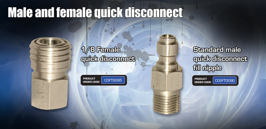 <Male and female quick disconnect>